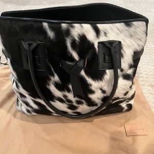 Leather and Cow Hide Tote